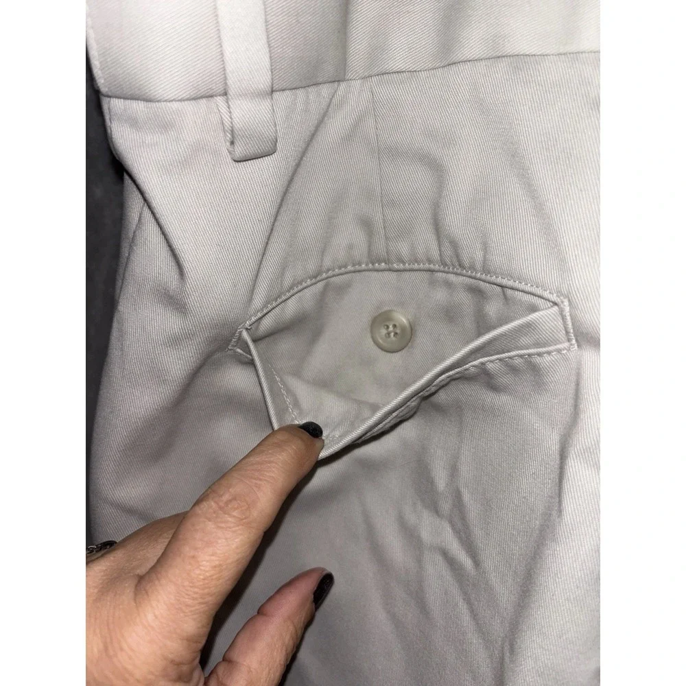 Dockers Khaki Pants Mens Beige Classic Fit Pleated Cotton Flex 34x26